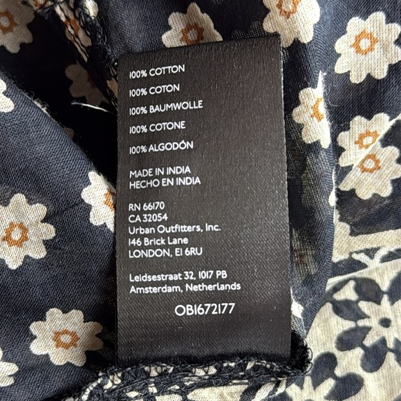 FREE PEOPLE Elena 100% Cotton Boho Blouse M - Picture 9 of 12